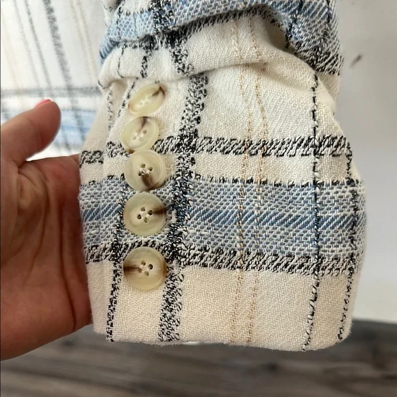 New with tags Veronica Beard Beacon Dickey Blue Cream Plaid Jacket / Blazer - Picture 3 of 4